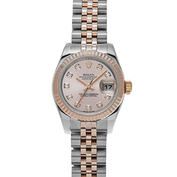 ロレックス デイトジャスト 179171G ピンク/ダイヤモンド レディース 時計 【中古】【wristwatch】