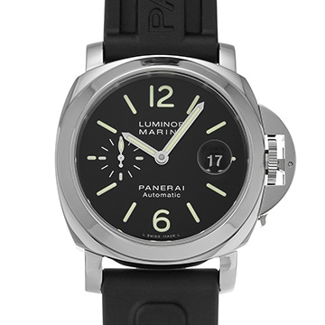 パネライ ルミノールマリーナ オートマティック PAM00104 ブラック メンズ 時計 【中古】【wristwatch】