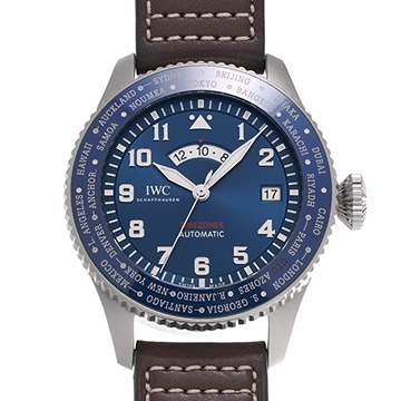 IWC パイロットウォッチ タイムゾーナー プティ プランス IW395503 ブルー メンズ 時計 【中古】【wristwatch】