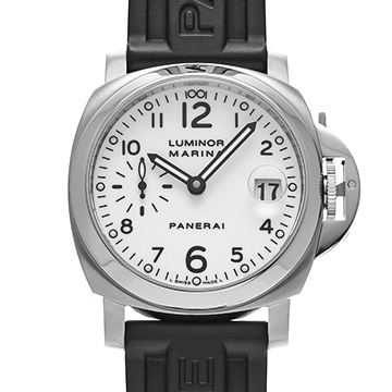 パネライ ルミノールマリーナ オートマティック PAM00049 ホワイト メンズ 時計 【中古】【wristwatch】