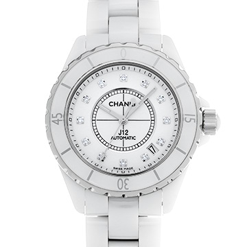 シャネル J12 38MM H1629 ホワイト/ダイヤモンド メンズ 時計 【中古】【wristwatch】