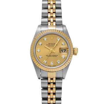 ロレックス デイトジャスト 69173G シャンパン/ダイヤモンド レディース 時計 【中古】【wristwatch】