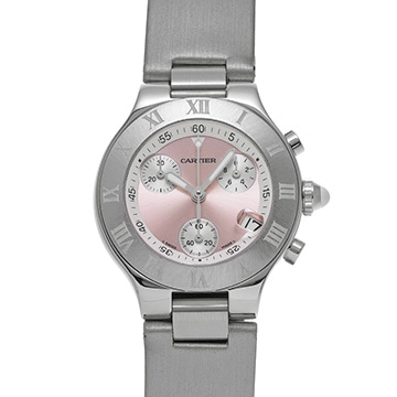 カルティエ クロノスカフ SM W1020012 ピンク/シルバー レディース 時計 【中古】【wristwatch】