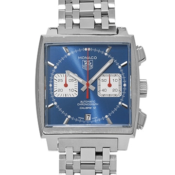タグ ホイヤー モナコ キャリバー12 クロノグラフ CAW2111.FC6183 ブルー/シルバー メンズ 時計 【中古】【wristwatch】