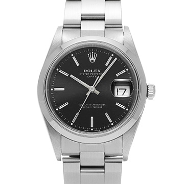 ロレックス オイスターパーペチュアル デイト 15200 ブラック メンズ 時計 【中古】【wristwatch】
