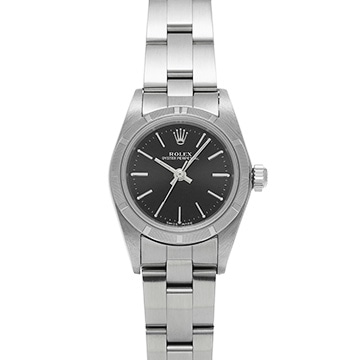ロレックス オイスターパーペチュアル 76030 ブラック レディース 時計 【中古】【wristwatch】