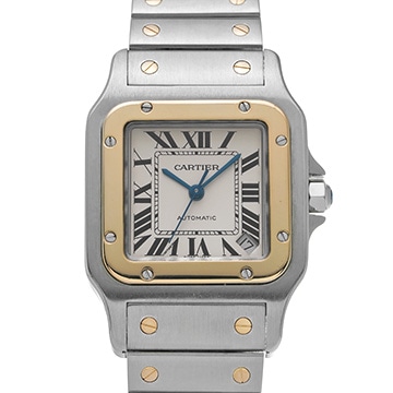 カルティエ サントス ガルベ XL W20099C4 ホワイト メンズ 時計 【中古】【wristwatch】