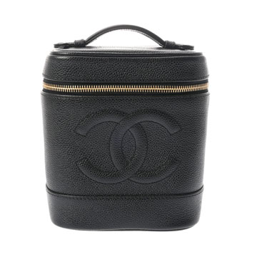 シャネル バニティ ブラック A01998 キャビアスキン レディース バッグ 【中古】【bag】