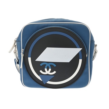 シャネル エアライン ブルー/ブラック キャンバス/ラバー レディース バッグ 【中古】【bag】