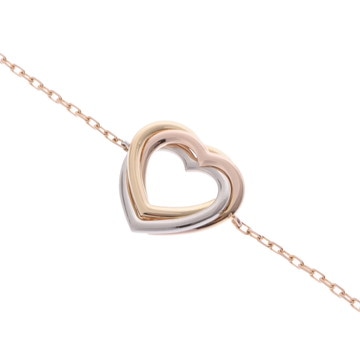 カルティエ トリニティハートブレスレット ゴールド B6034500 K18イエローゴールド YG/K18ピンクゴールド PG/K18ホワイトゴールド レディース ジュエリー 【中古】【jewelry】