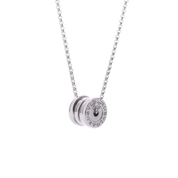 ブルガリ B-ZERO1 ミニ ネックレス シルバー K18ホワイトゴールド WG レディース ジュエリー 【中古】【jewelry】