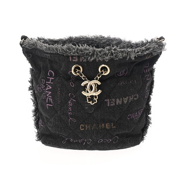 シャネル スモールバケットバッグ ブラック AS3091 デニム レディース バッグ 【中古】【bag】