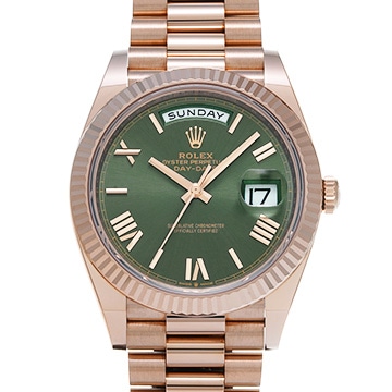 ロレックス デイデイト 40 228235 オリーブグリーン メンズ 時計 【中古】【wristwatch】