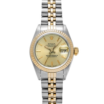 ロレックス デイトジャスト 69173 シャンパン レディース 時計 【中古】【wristwatch】