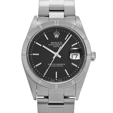 ロレックス オイスターパーペチュアル デイト 15210 ブラック メンズ 時計 【中古】【wristwatch】