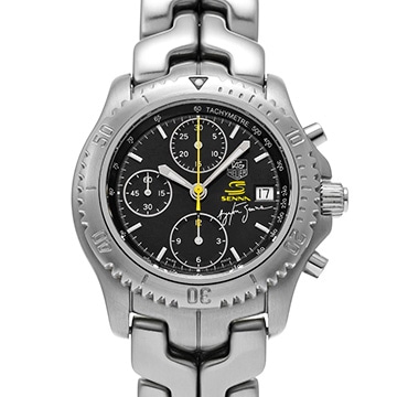 タグ ホイヤー リンク クロノグラフ アイルトン・セナ CT2115.BA0550 ブラック メンズ 時計 【中古】【wristwatch】