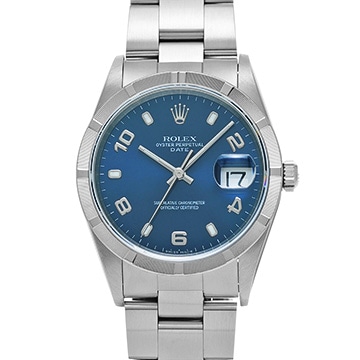 ロレックス オイスターパーペチュアル デイト 15210 ブルー メンズ 時計 【中古】【wristwatch】