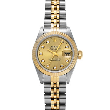ロレックス デイトジャスト 69173G シャンパン/ダイヤモンド レディース 時計 【中古】【wristwatch】