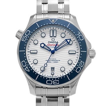 オメガ シーマスター ダイバー300 コーアクシャル マスタークロノメーター 2020 東京オリンピック 522.30.42.20.04.001 ホワイト メンズ 時計 【中古】【wristwatch】