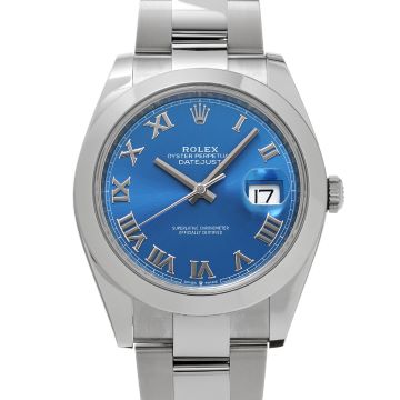 ロレックス デイトジャスト 41 126300 アズーロブルー メンズ 時計 【新品】【wristwatch】