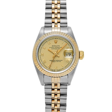 ロレックス デイトジャスト 69173 シャンパン レディース 時計 【中古】【wristwatch】
