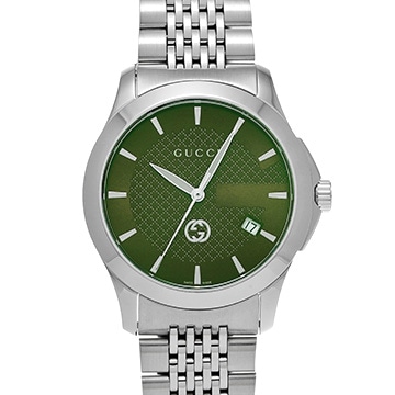 グッチ Gタイムレス YA1264108 グリーン メンズ 時計 【中古】【wristwatch】