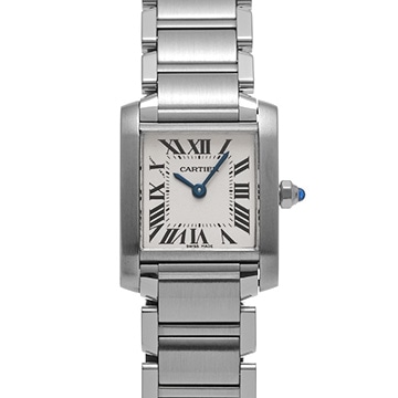 カルティエ タンクフランセーズ SM W51008Q3 シルバー レディース 時計 【中古】【wristwatch】