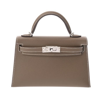 エルメス ミニケリー2 エトゥープ ヴォーエプソン レディース バッグ 【中古】【bag】