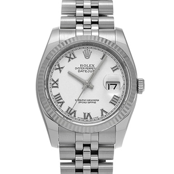 ロレックス デイトジャスト 116234 ホワイト メンズ 時計 【中古】【wristwatch】