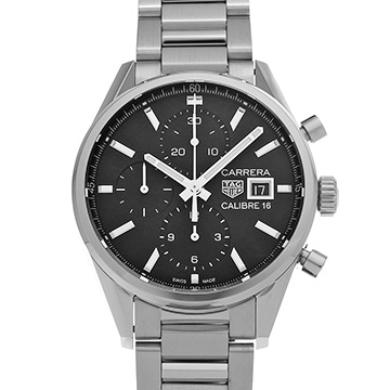 タグ ホイヤー カレラ キャリバー16 クロノグラフ CBK2110.BA0715 ブラック メンズ 時計 【中古】【wristwatch】