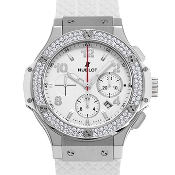 ウブロ ビッグバン スチール ホワイト ダイヤモンド 301.SE.230.RW.114 ホワイト メンズ 時計 【中古】【wristwatch】