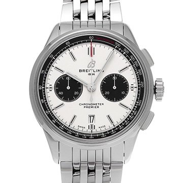 ブライトリング プレミエ B01 クロノグラフ 42 AB0118221G1A1 クリーム/ブラック メンズ 時計 【中古】【wristwatch】