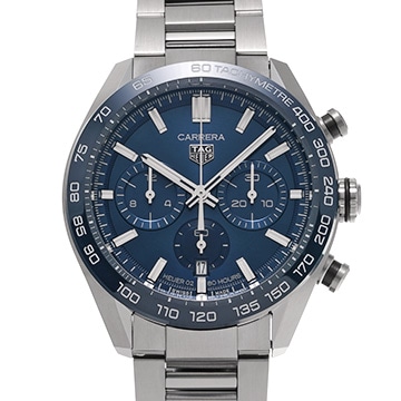 タグ ホイヤー カレラ キャリバーホイヤー02 クロノグラフ CBN2A1A.BA0643 ブルー メンズ 時計 【中古】【wristwatch】