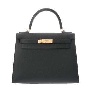 エルメス ケリー 28 外縫い 2WAY ブラック ヴォーエプソン レディース バッグ 【中古】【bag】