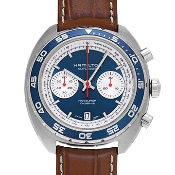 ハミルトン パンユーロ リミテッドエディション H35716545 ブルー メンズ 時計 【中古】【wristwatch】