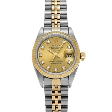 ロレックス デイトジャスト 69173G シャンパン/ダイヤモンド レディース 時計 【中古】【wristwatch】