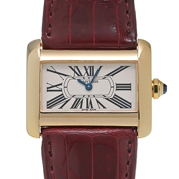 カルティエ ミニ タンクディヴァン W6300356 シルバー レディース 時計 【中古】【wristwatch】