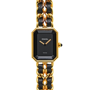 シャネル プルミエール M H0001 ブラック レディース 時計 【中古】【wristwatch】