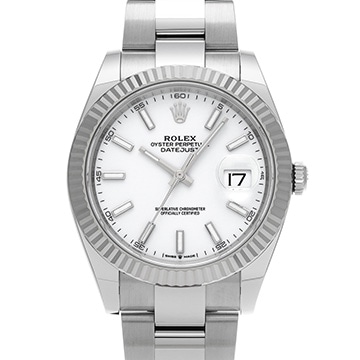 ロレックス デイトジャスト 41 126334 ホワイト メンズ 時計 【中古】【wristwatch】