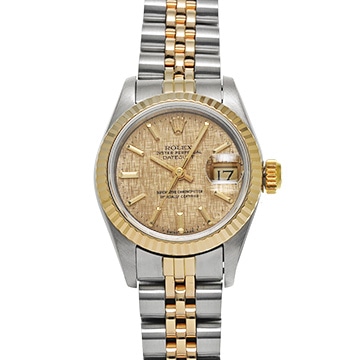 ロレックス デイトジャスト 69173 シャンパン レディース 時計 【中古】【wristwatch】