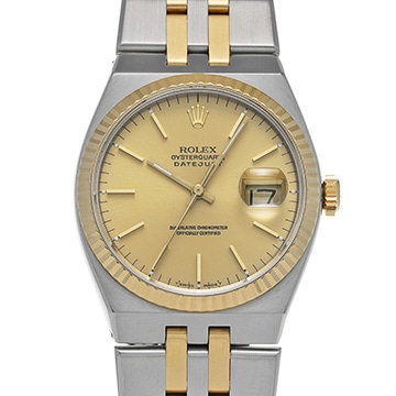 ロレックス オイスタークォーツ デイトジャスト 17013 シャンパン メンズ 時計 【中古】【wristwatch】