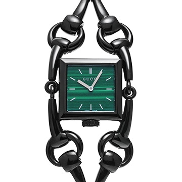 グッチ シニョリーア YA116302 グリーン レディース 時計 【中古】【wristwatch】