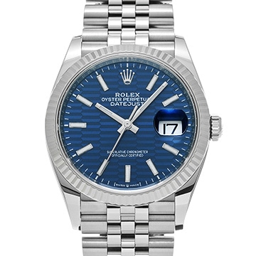 ロレックス デイトジャスト 36 126234 ブルーフルーテッドモチーフ メンズ 時計 【中古】【wristwatch】