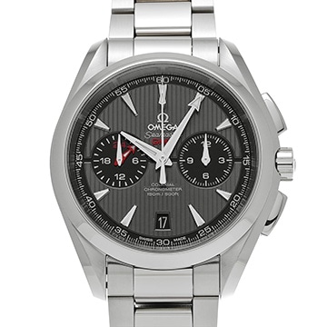 オメガ シーマスター アクアテラ コーアクシャル GMT クロノグラフ 231.10.43.52.06.001 グレー/ブラック メンズ 時計 【中古】【wristwatch】