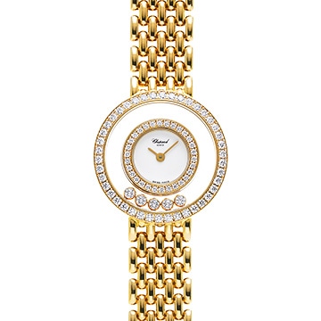 ショパール ハッピーダイヤモンド ホワイト/ダイヤモンド レディース 時計 【中古】【wristwatch】