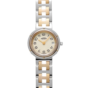 エルメス クリッパー アイボリー レディース 時計 【中古】【wristwatch】