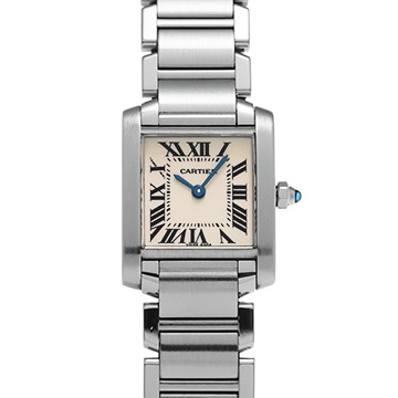 カルティエ タンクフランセーズ SM W51008Q3 シルバー レディース 時計 【中古】【wristwatch】