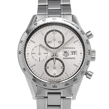 タグ ホイヤー カレラ キャリバー16 クロノグラフ エレガンス CV2017.BA0794 シルバー メンズ 時計 【中古】【wristwatch】