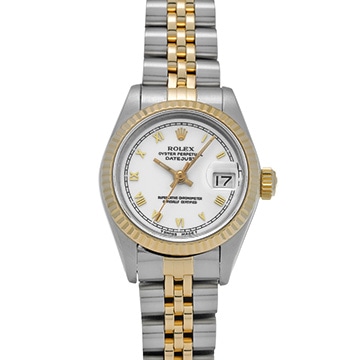 ロレックス デイトジャスト 69173 ホワイト レディース 時計 【中古】【wristwatch】