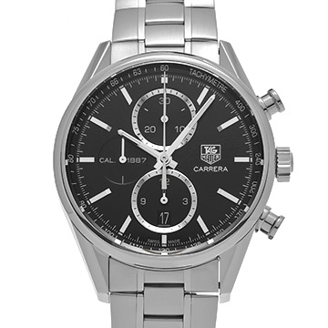 タグ ホイヤー カレラ キャリバー1887 クロノグラフ CAR2110.BA0724 ブラック メンズ 時計 【中古】【wristwatch】
